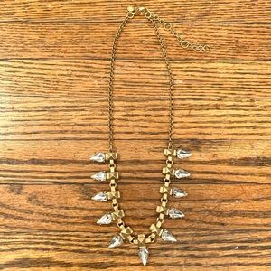 J Crew drop diamond dagger necklace